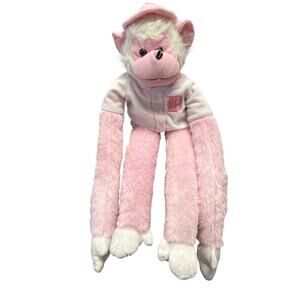 MLB Dodgers Pink Hanging Plush Monkey Stuffed animal 28"